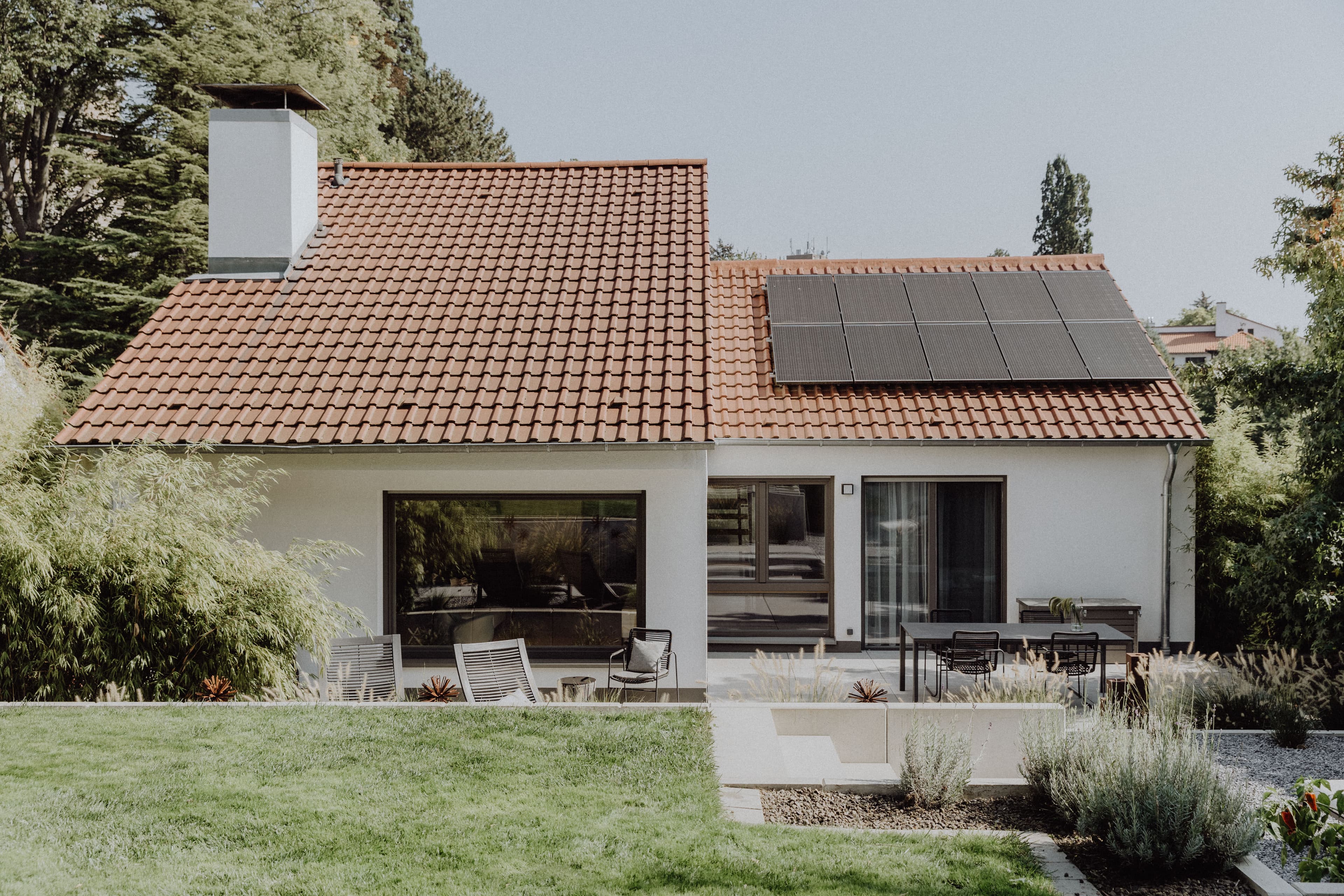 Modern architecture vineyard views